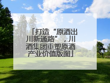 打造“原酒出川新通路”，川酒集团重塑原酒产业价值版图