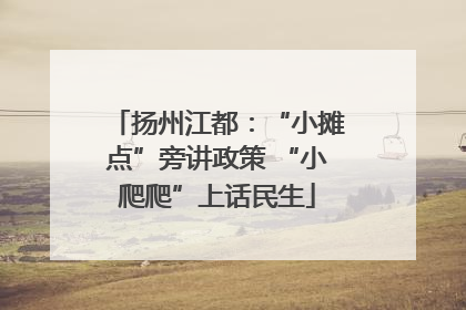扬州江都：“小摊点”旁讲政策 “小爬爬”上话民生