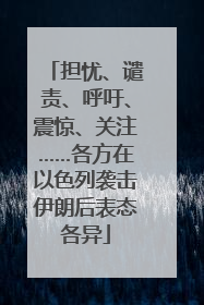担忧、谴责、呼吁、震惊、关注……各方在以色列袭击伊朗后表态各异