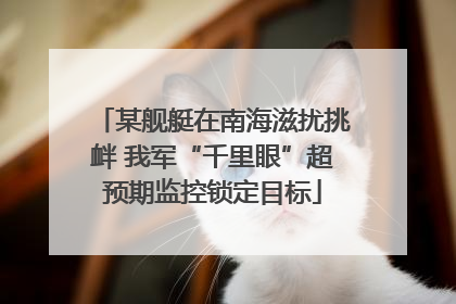 某舰艇在南海滋扰挑衅 我军“千里眼”超预期监控锁定目标