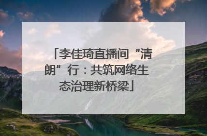 李佳琦直播间“清朗”行：共筑网络生态治理新桥梁