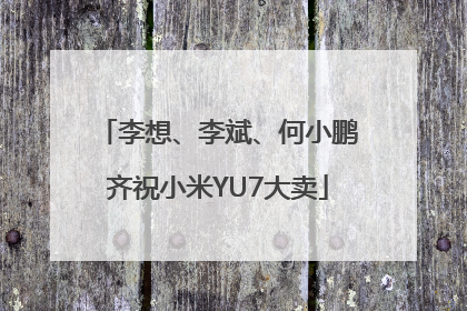 李想、李斌、何小鹏齐祝小米YU7大卖