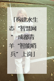 构建水生态“智慧网” 成都青羊“智能哨兵”上岗