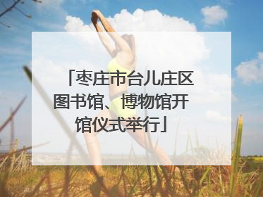 枣庄市台儿庄区图书馆、博物馆开馆仪式举行