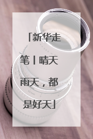 新华走笔丨晴天雨天，都是好天