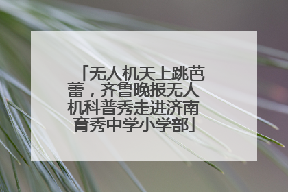 无人机天上跳芭蕾,齐鲁晚报无人机科普秀走进济南育秀中学小学部