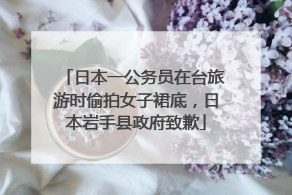 日本一公务员在台旅游时偷拍女子裙底，日本岩手县政府致歉