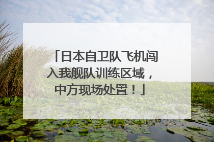 日本自卫队飞机闯入我舰队训练区域，中方现场处置！