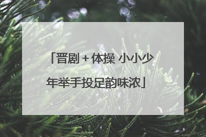 晋剧＋体操 小小少年举手投足韵味浓