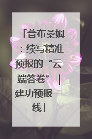 普布桑姆：续写精准预报的“云端答卷”｜建功预报一线