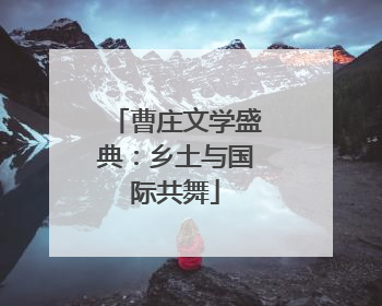 曹庄文学盛典：乡土与国际共舞