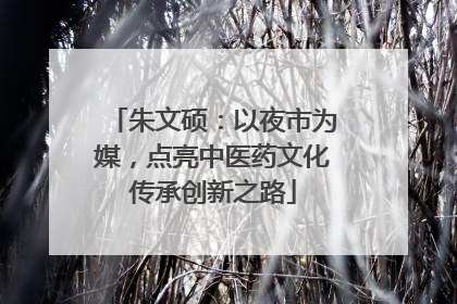 朱文硕：以夜市为媒，点亮中医药文化传承创新之路