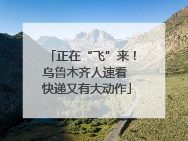 正在“飞”来！乌鲁木齐人速看 快递又有大动作
