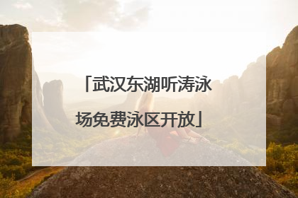 武汉东湖听涛泳场免费泳区开放