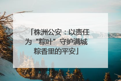 株洲公安：以责任为“粽叶”守护满城粽香里的平安