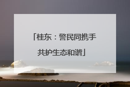 桂东：警民同携手 共护生态和谐