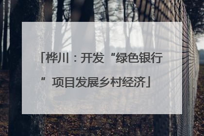 桦川：开发“绿色银行”项目发展乡村经济