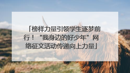 榜样力量引领学生逐梦前行！“我身边的好少年”网络征文活动传递向上力量