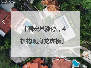 潮宏基涨停，4机构现身龙虎榜