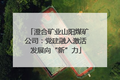 澄合矿业山阳煤矿公司：党建融入激活发展向“新”力