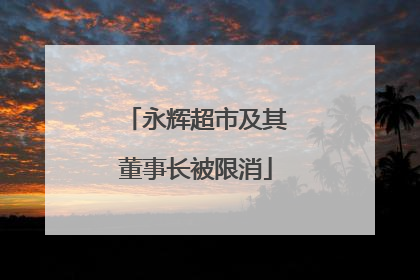 永辉超市及其董事长被限消
