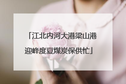 江北内河大港梁山港迎峰度夏煤炭保供忙