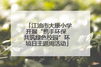 江油市大康小学开展“携手环保 共筑绿色校园”环境日主题周活动