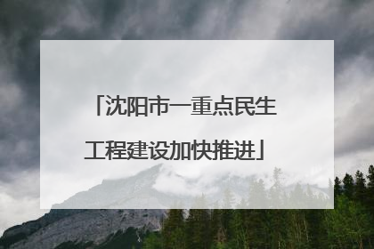 沈阳市一重点民生工程建设加快推进