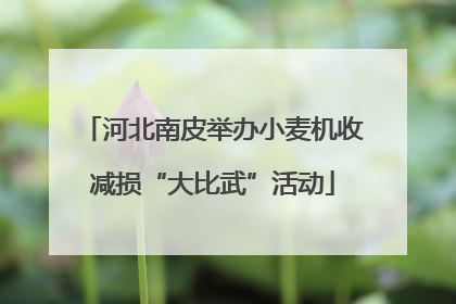 河北南皮举办小麦机收减损“大比武”活动