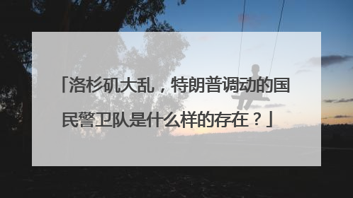 洛杉矶大乱，特朗普调动的国民警卫队是什么样的存在？