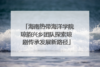 海南热带海洋学院琼韵兴乡团队探索琼剧传承发展新路径
