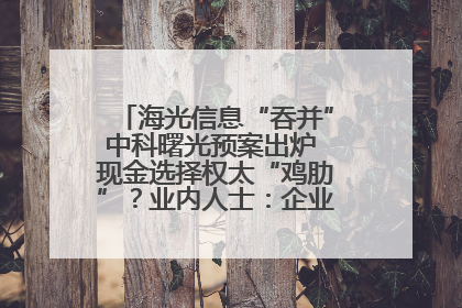 海光信息“吞并”中科曙光预案出炉 现金选择权太“鸡肋”？业内人士：企业不想大量现金流出