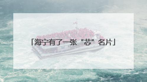 海宁有了一张“芯”名片
