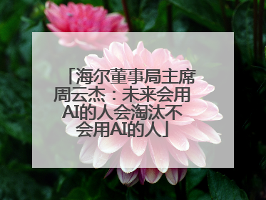 海尔董事局主席周云杰：未来会用AI的人会淘汰不会用AI的人