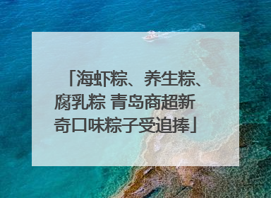 海虾粽、养生粽、腐乳粽 青岛商超新奇口味粽子受追捧