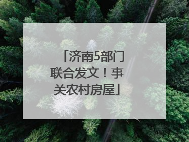 济南5部门联合发文！事关农村房屋