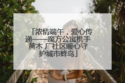 浓情端午，爱心传递——魔方公寓携手黄木 厂社区暖心守护城市蜂鸟
