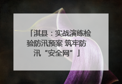 淇县：实战演练检验防汛预案 筑牢防汛“安全网”