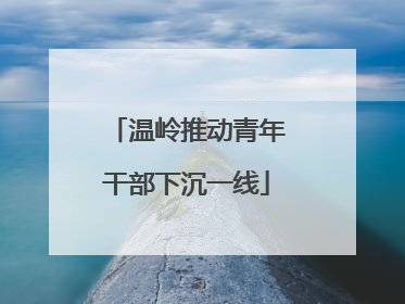 温岭推动青年干部下沉一线