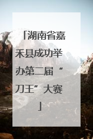 湖南省嘉禾县成功举办第二届“刀王”大赛