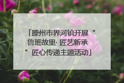 滕州市界河镇开展“鲁班故里· 匠艺新承”匠心传递主题活动