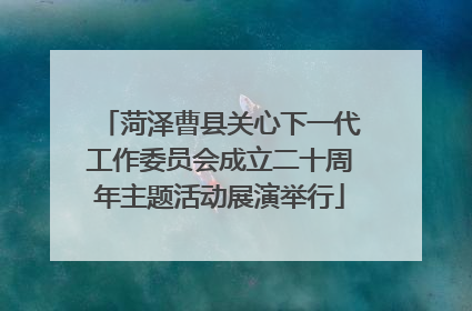 菏泽曹县关心下一代工作委员会成立二十周年主题活动展演举行