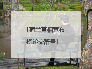 荷兰首相宣布将递交辞呈