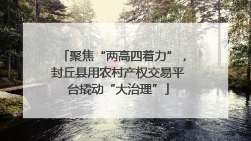 聚焦“两高四着力”，封丘县用农村产权交易平台撬动“大治理”