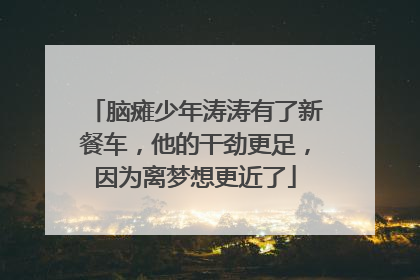 脑瘫少年涛涛有了新餐车，他的干劲更足，因为离梦想更近了