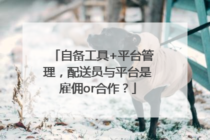 自备工具+平台管理，配送员与平台是雇佣or合作？