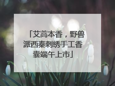 艾蒿本香，野兽派西秦刺绣手工香囊端午上市
