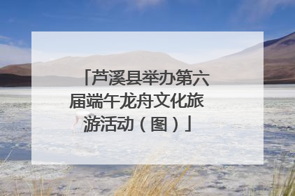 芦溪县举办第六届端午龙舟文化旅游活动（图）