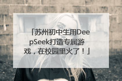 苏州初中生用DeepSeek打造专属游戏，在校园里火了！