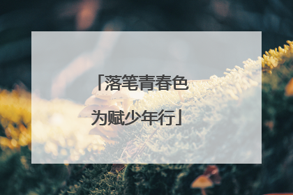 落笔青春色 为赋少年行